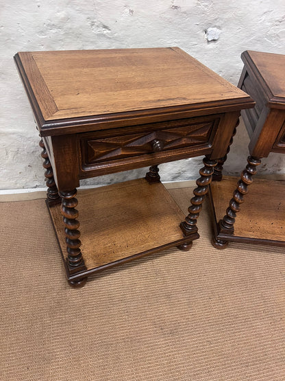 Pair of Oak End Tables ca 1920