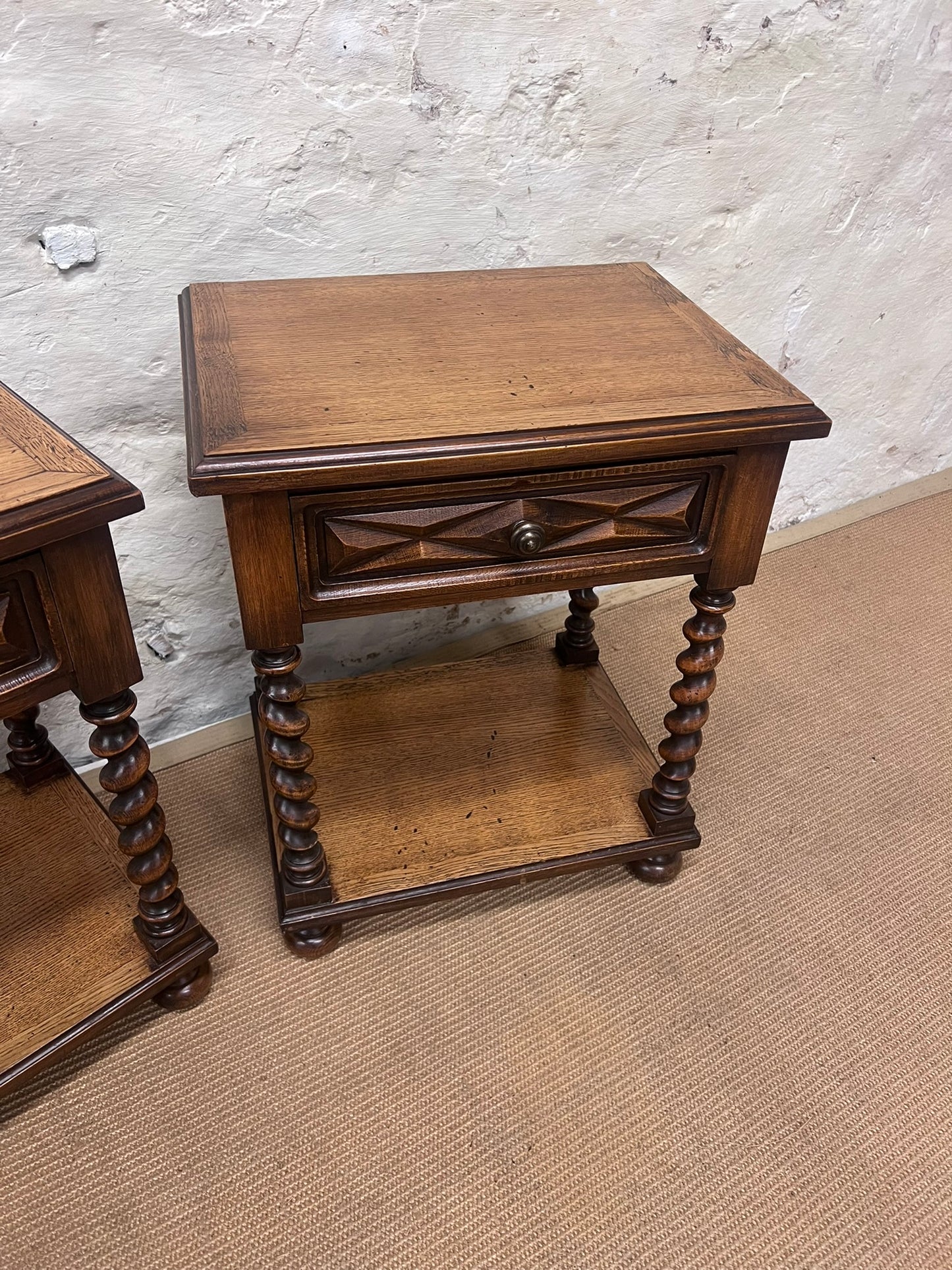 Pair of Oak End Tables ca 1920