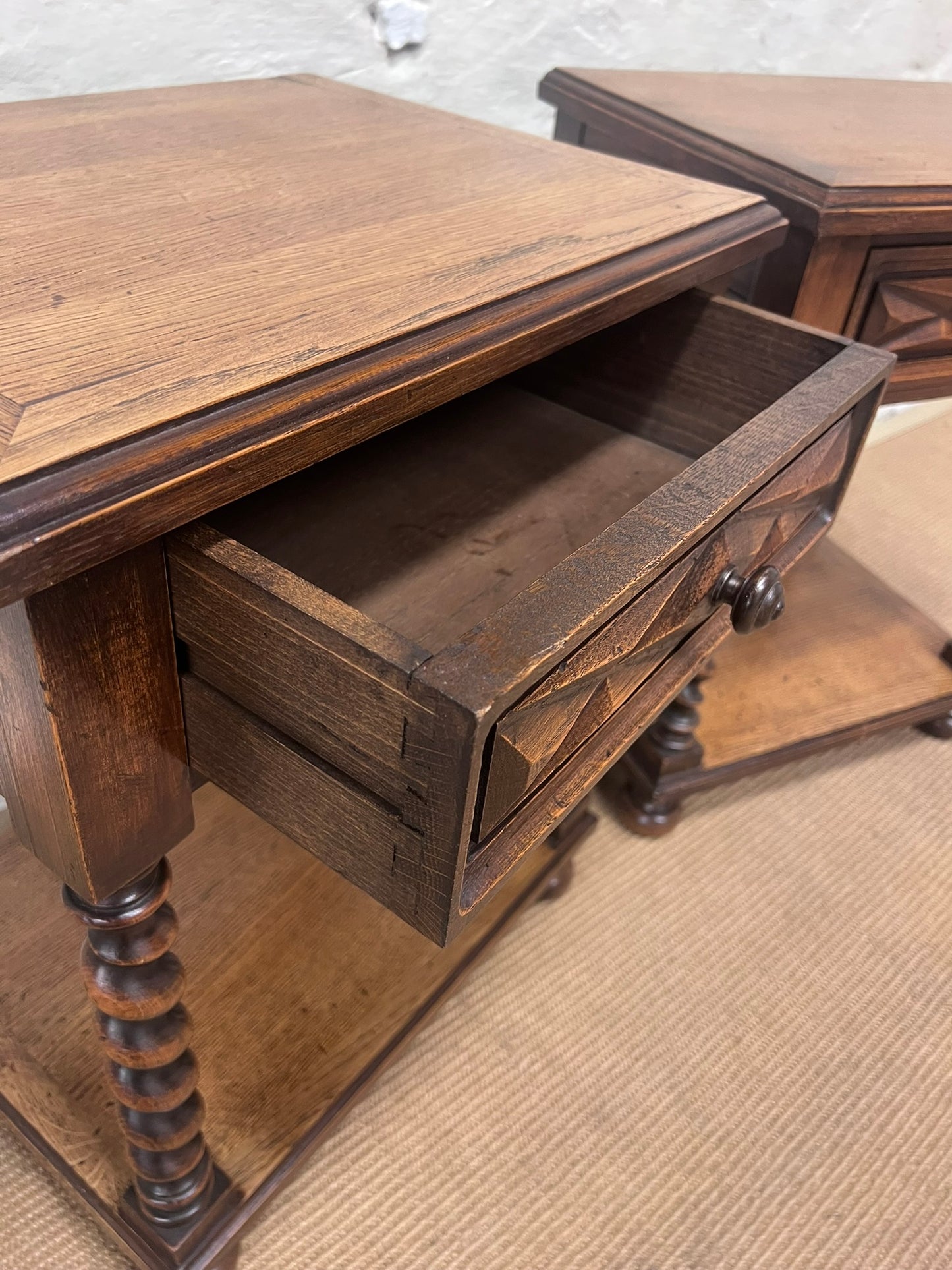 Pair of Oak End Tables ca 1920