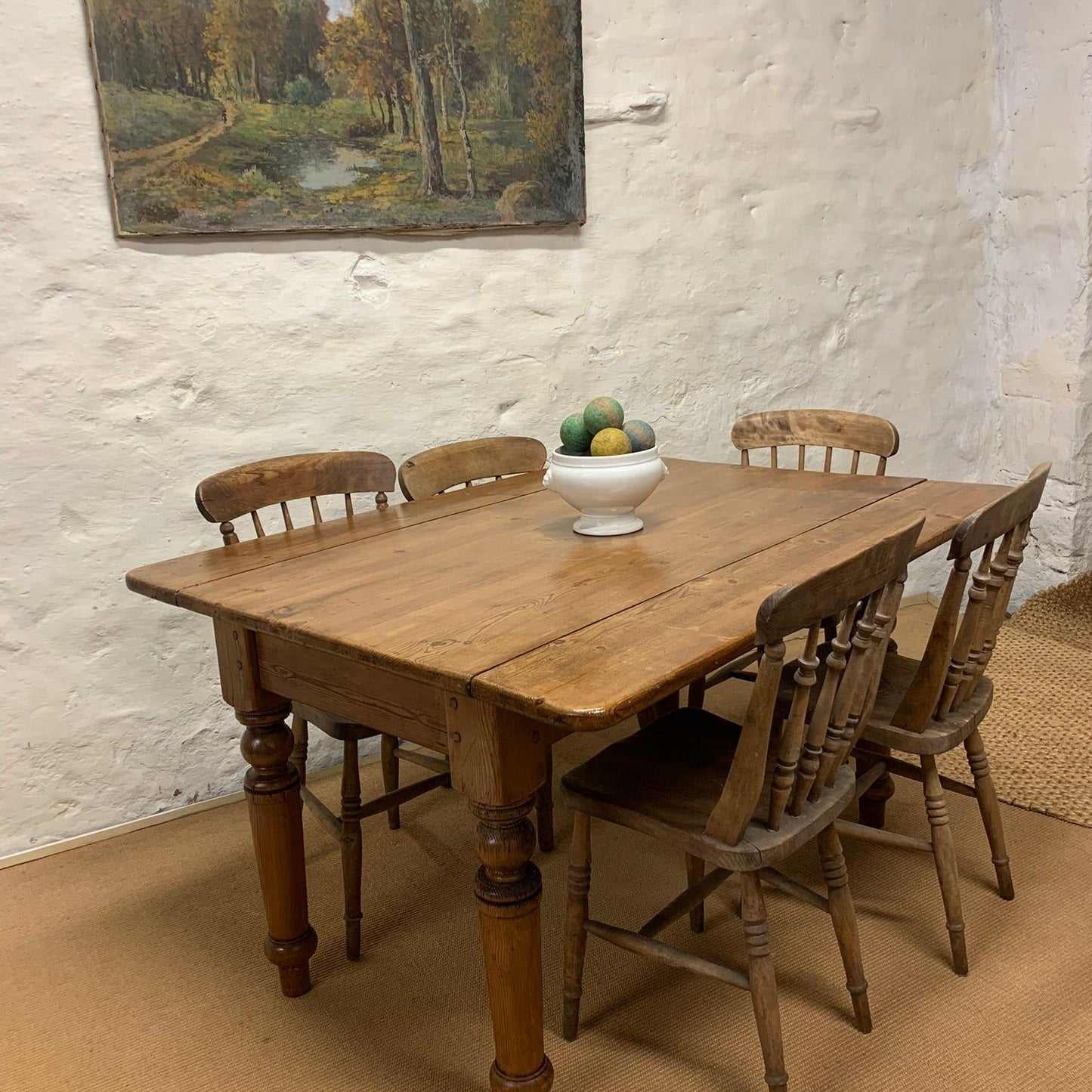 19th Century Antique Pine Drop Leaf table