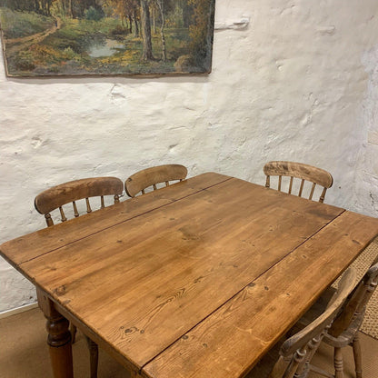 19th Century Antique Pine Drop Leaf table