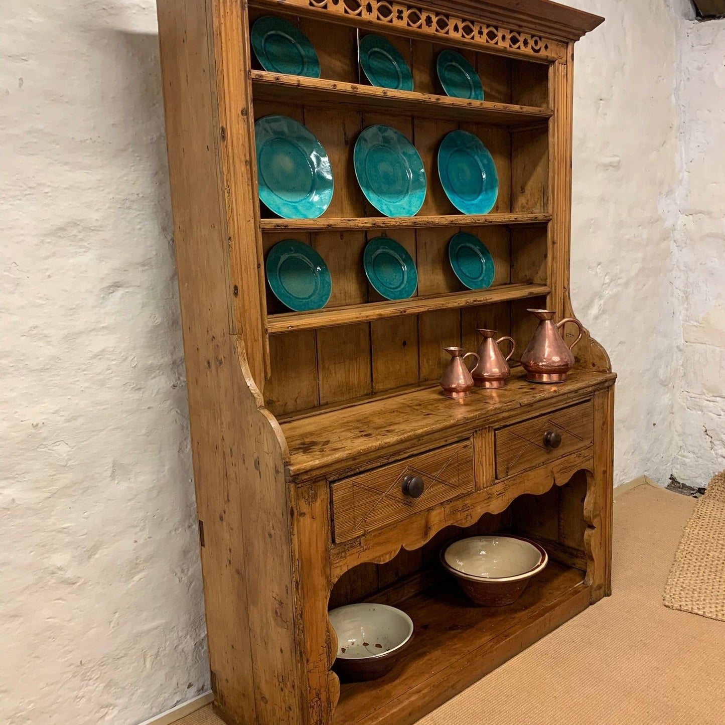 Irish Antique  Pine  Dresser