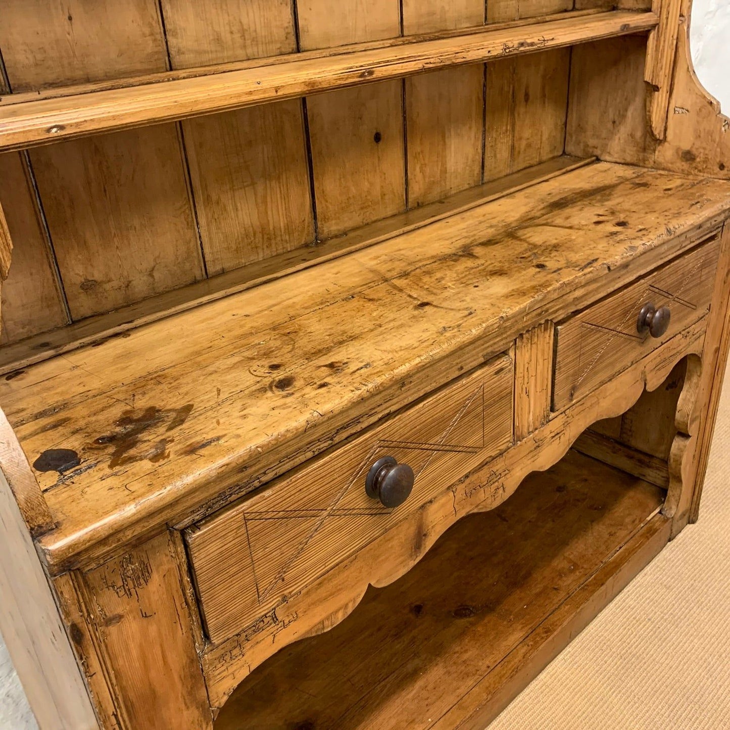 Irish Antique  Pine  Dresser