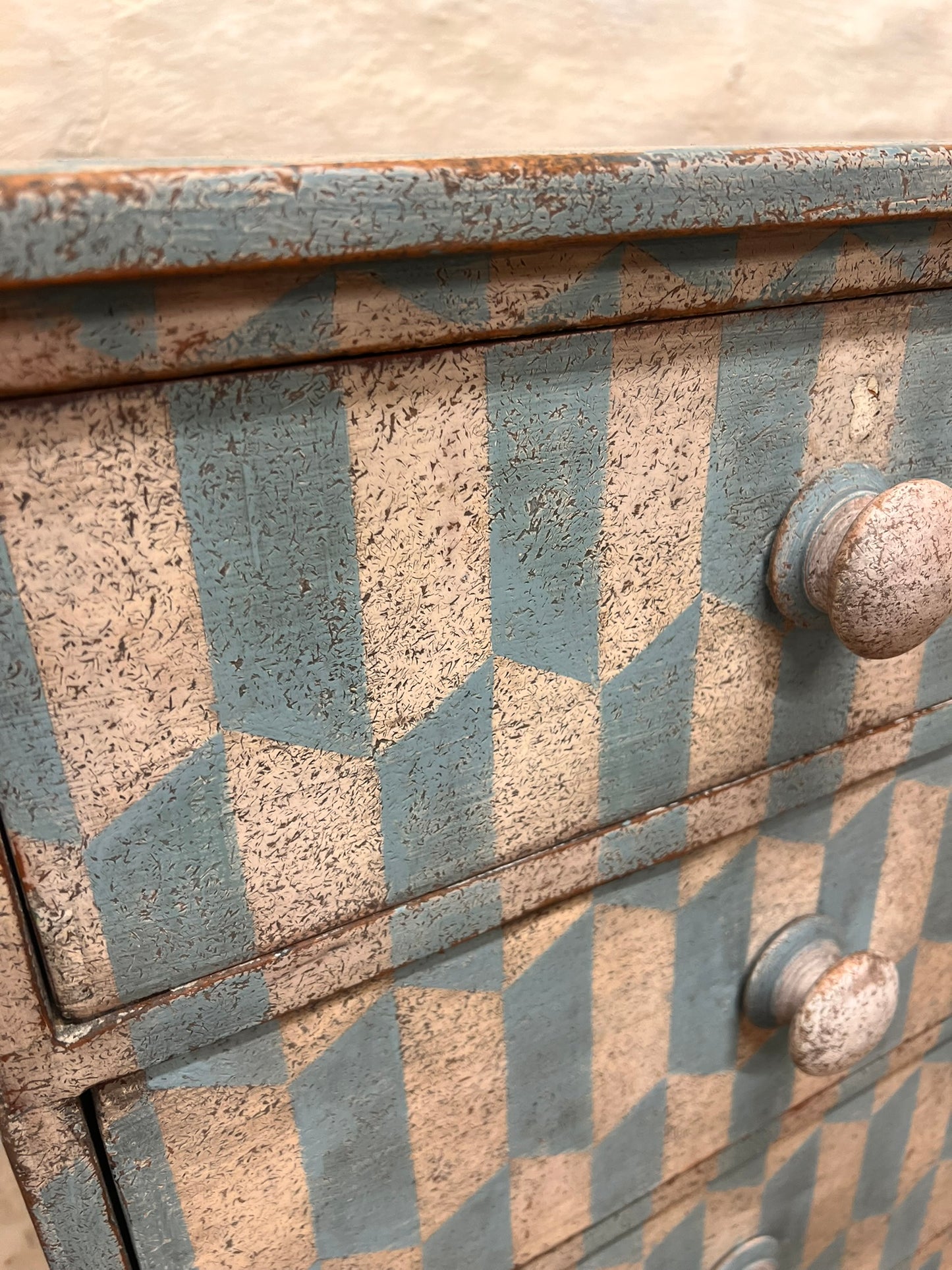 Antique Pine Chest Ca 1840