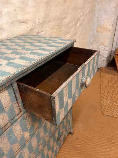Antique Pine Chest Ca 1840