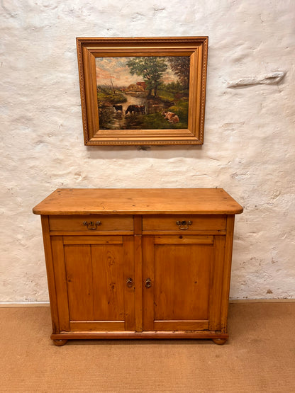 Antique 2 Door Pine Cupboard