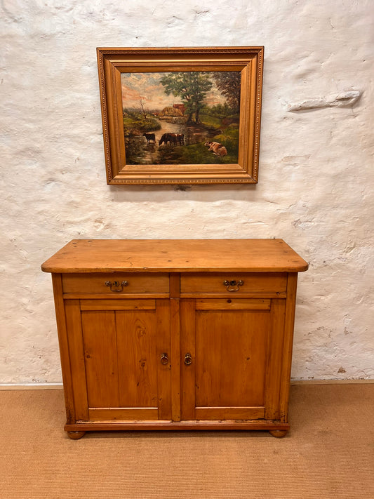 Antique 2 Door Pine Cupboard