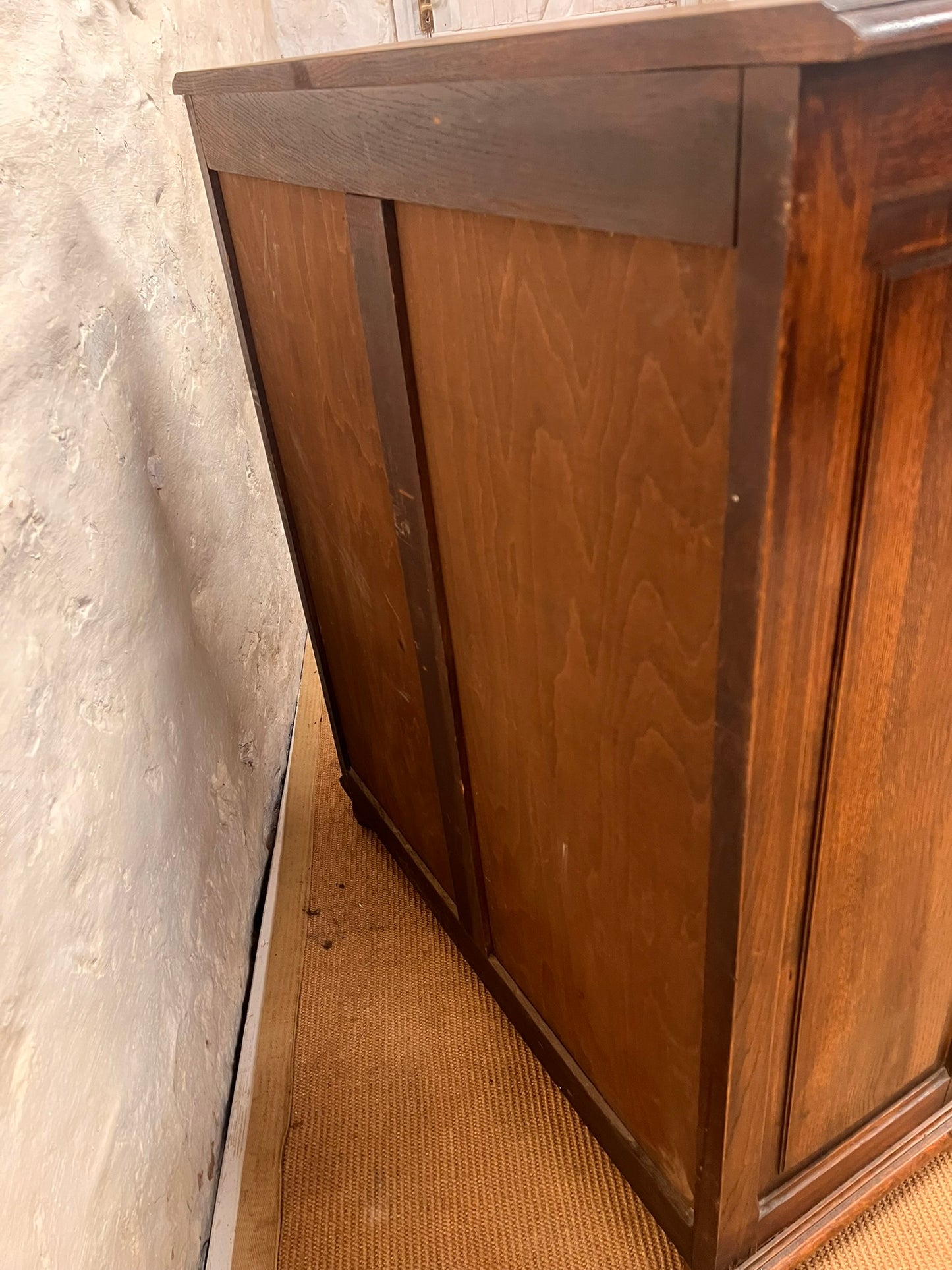 Pair of Antique Carved Oak Cabinets