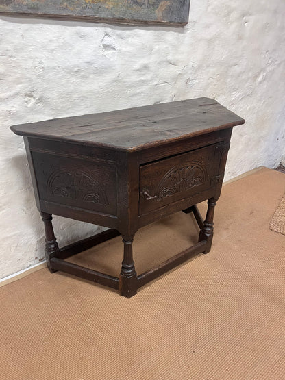 French Antique Carved Oak Cupboard Ca 1820 RM 248