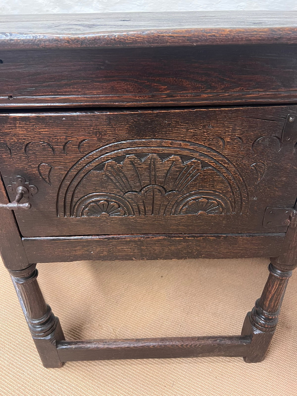 French Antique Carved Oak Cupboard Ca 1820 RM 248