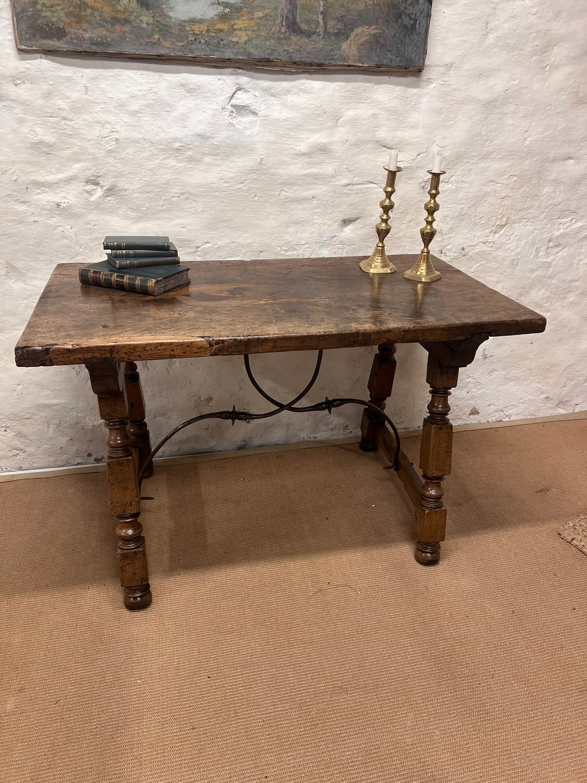 Early Spanish Chestnut Desk / Table RM 250