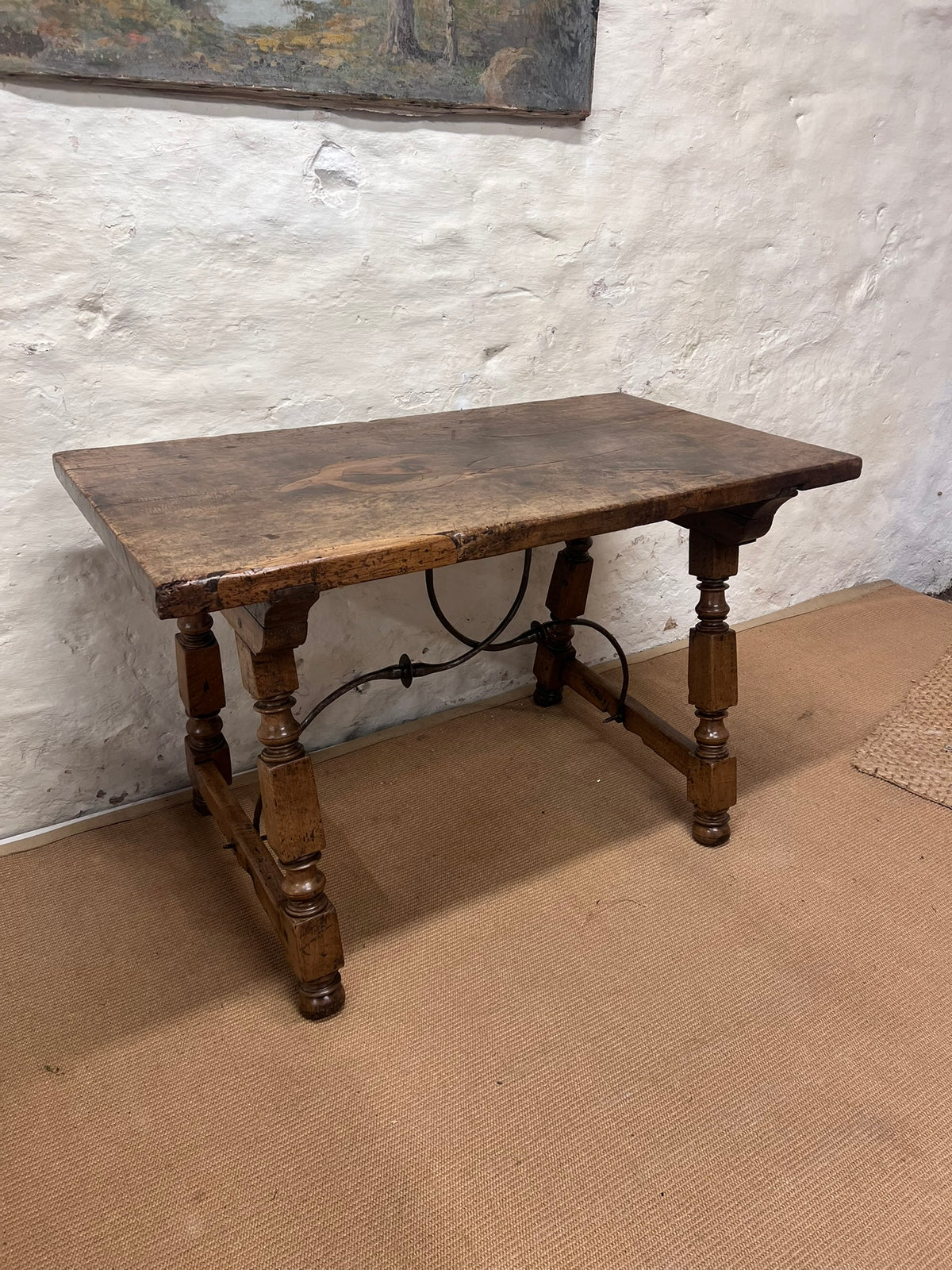 Early Spanish Chestnut Desk / Table RM 250