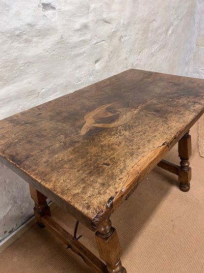 Early Spanish Chestnut Desk / Table RM 250