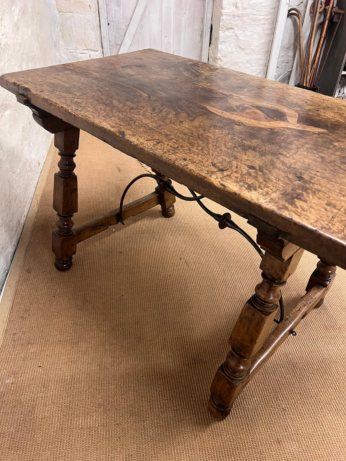 Early Spanish Chestnut Desk / Table RM 250