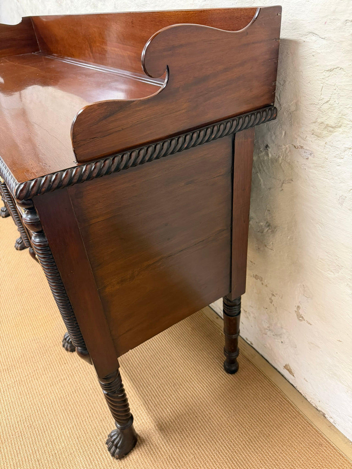 Antique Irish Mahogany Sideboard