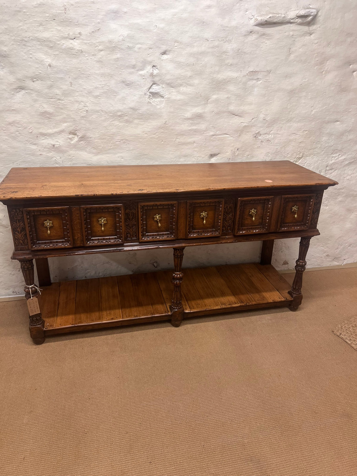 Carved Oak Dresser Base/Buffet-RM 267