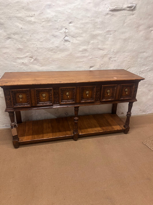 Carved Oak Dresser Base/Buffet-RM 267