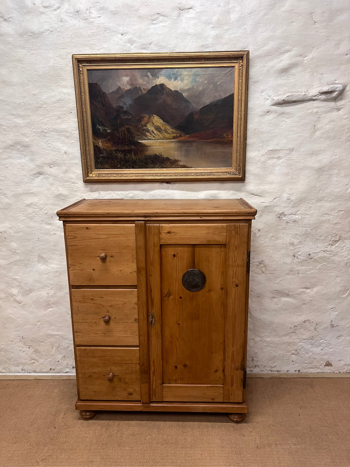 Antique Pine Food Cupboard-RM 289