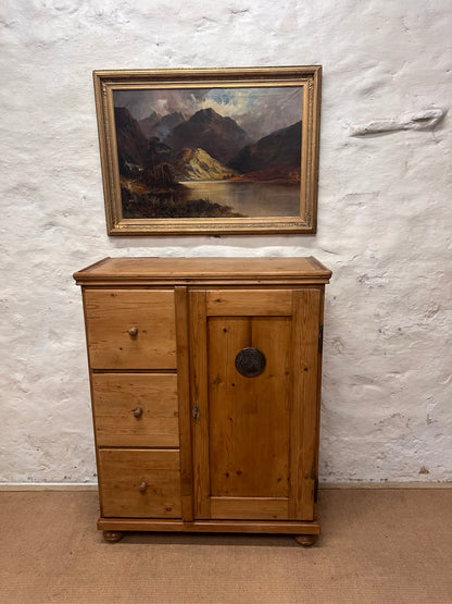 Antique Pine Food Cupboard-RM 289