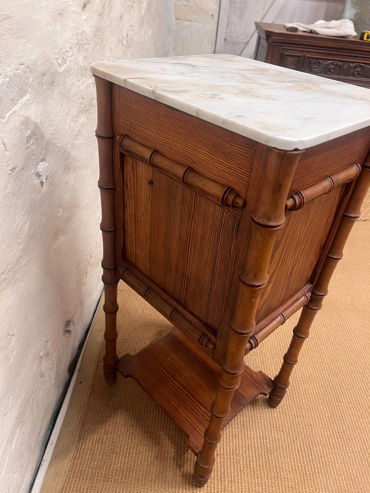 Faux Bamboo Bedside Cabinet-RM 302
