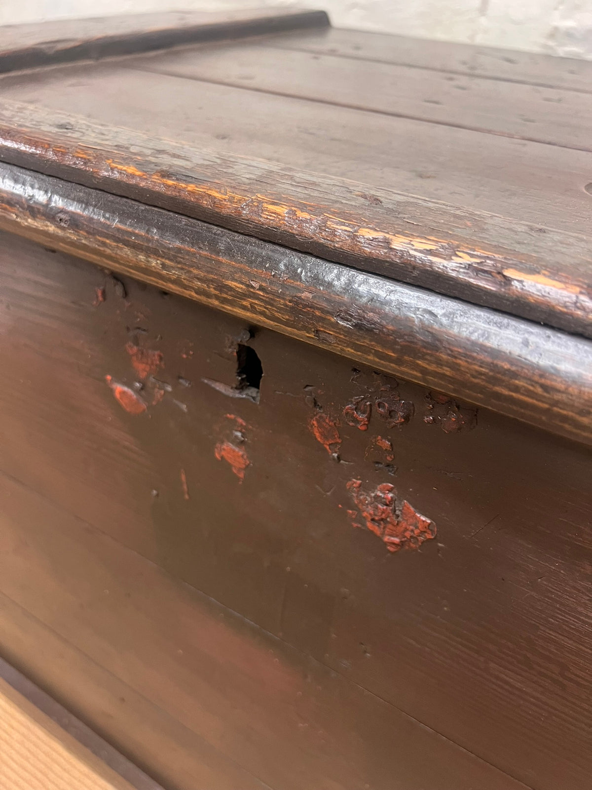 Antique Pine Strongbox chest  RM304