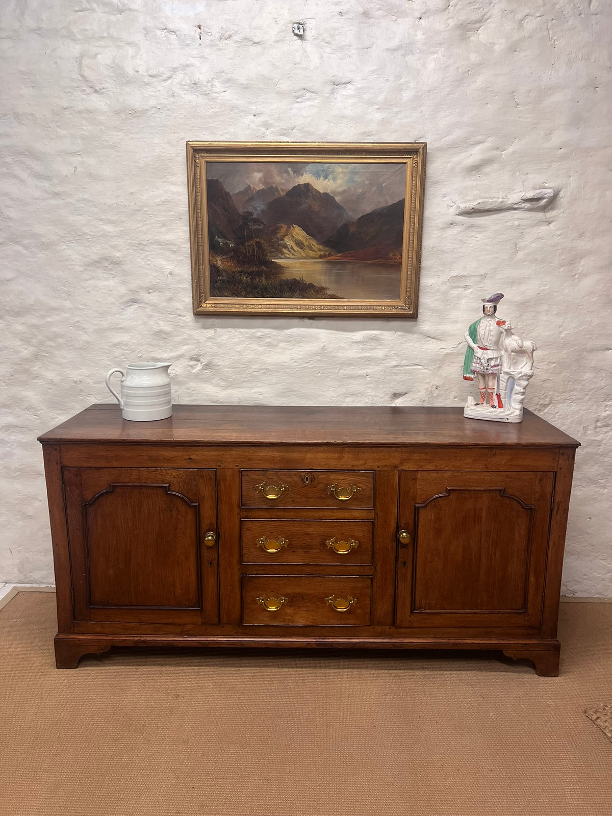 English Antique Oak Dresser with removable  Plate Rack RM 305