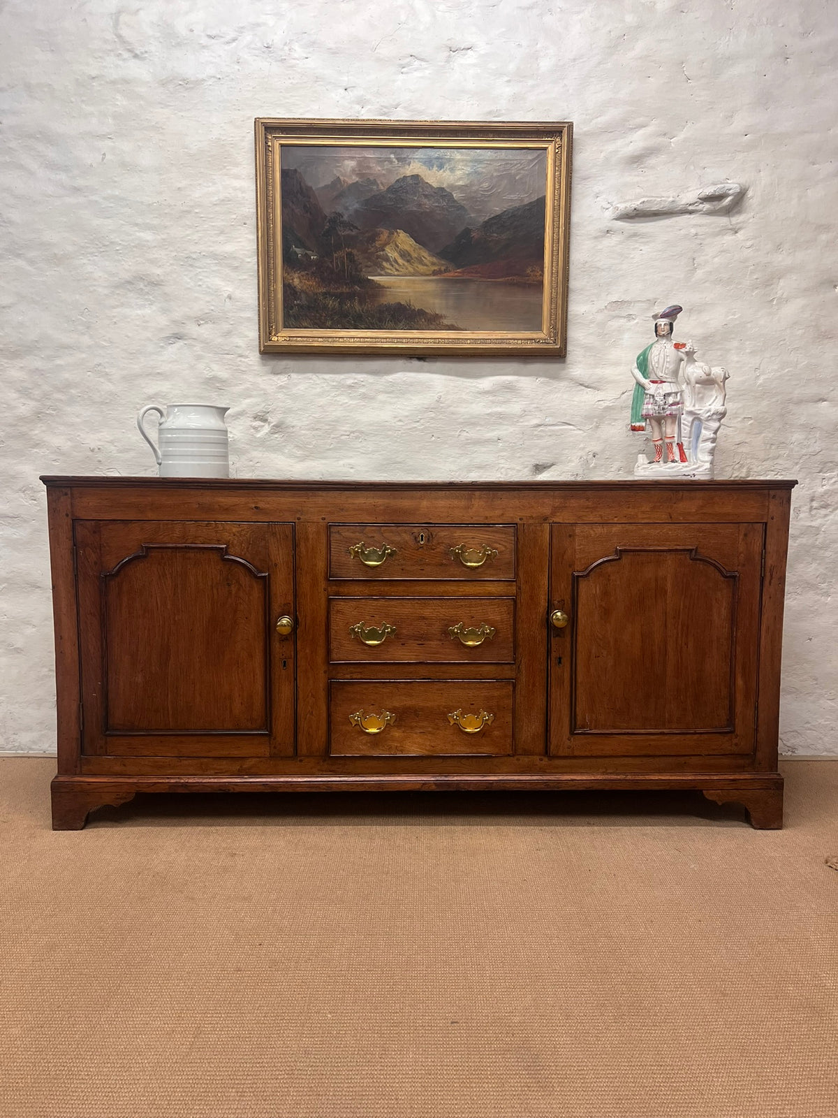 English Antique Oak Dresser with removable  Plate Rack RM 305