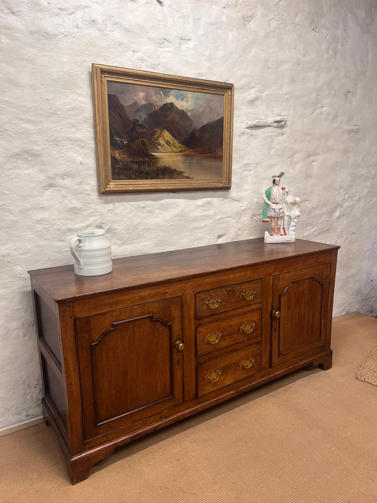 English Antique Oak Dresser with removable  Plate Rack RM 305