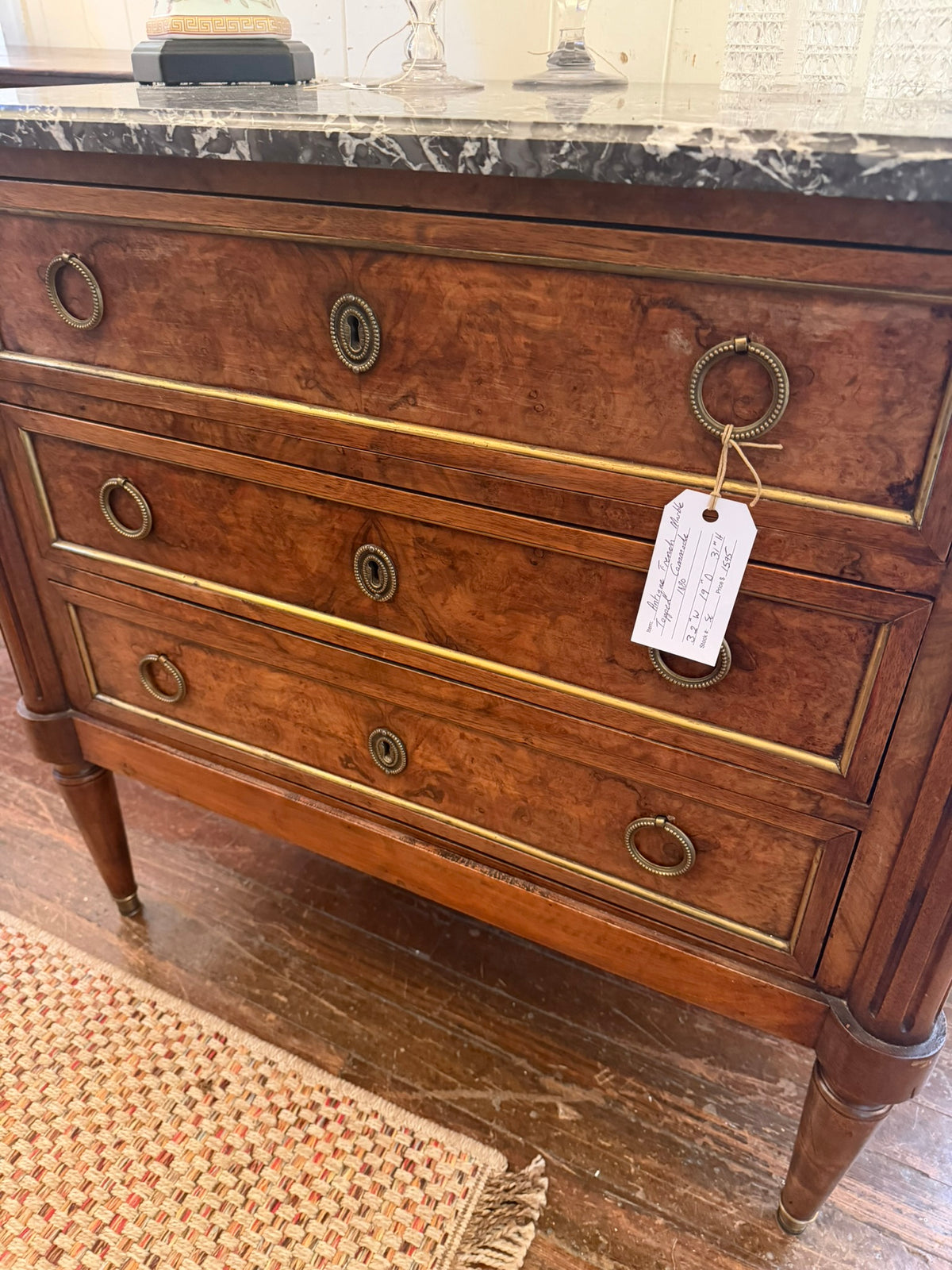 French Antique Walnut Commode RM 370