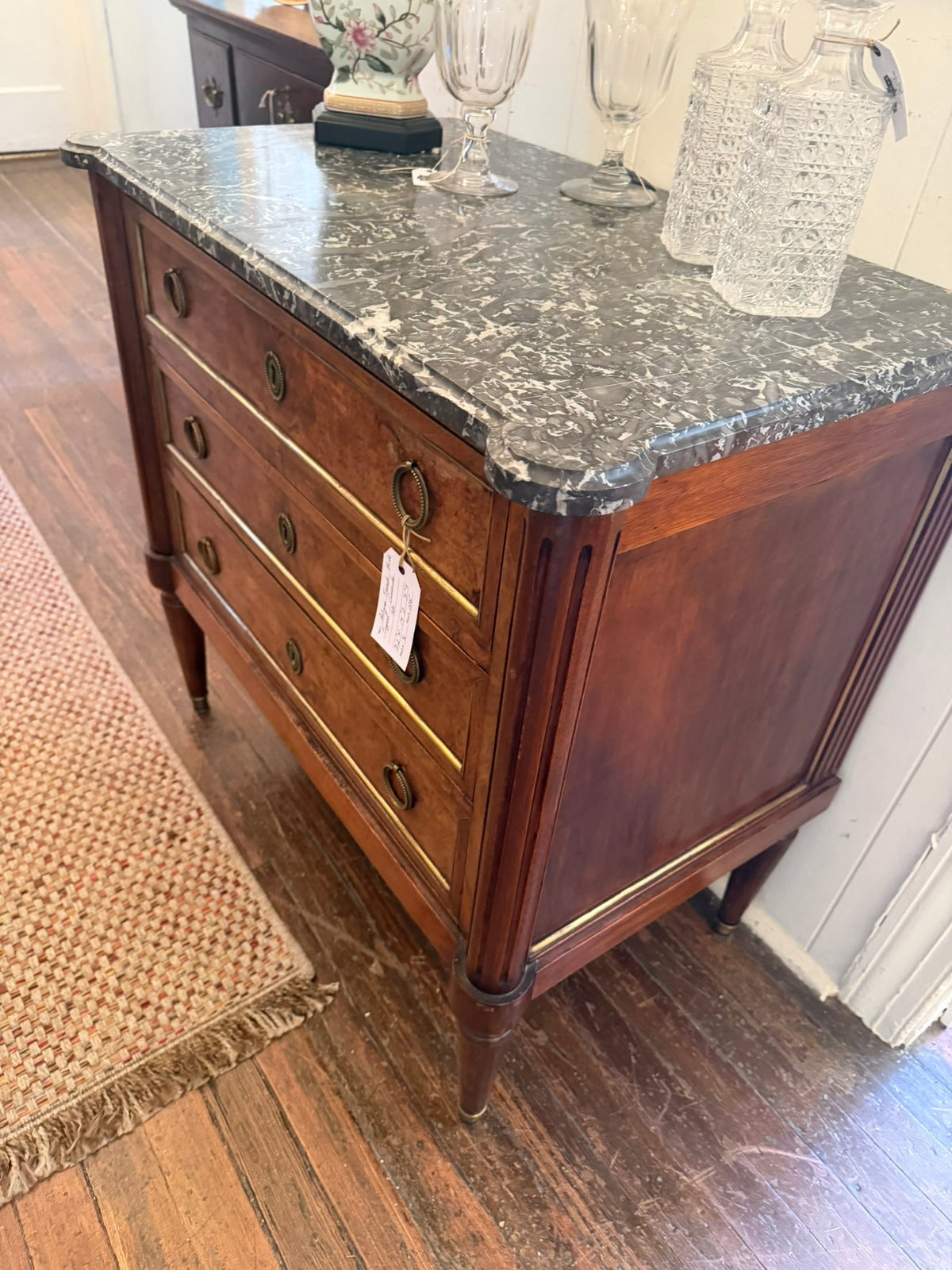French Antique Walnut Commode RM 370