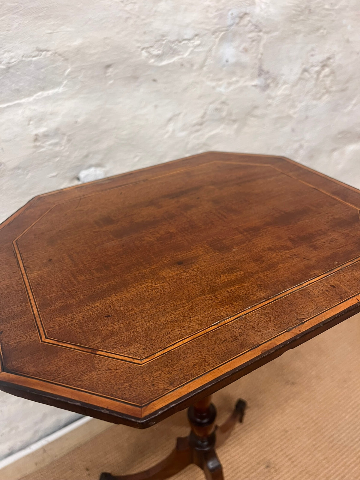 Scottish Inlaid Mahogany Pedestal Table  RM 336