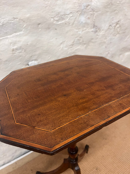 Scottish Inlaid Mahogany Pedestal Table  RM 336
