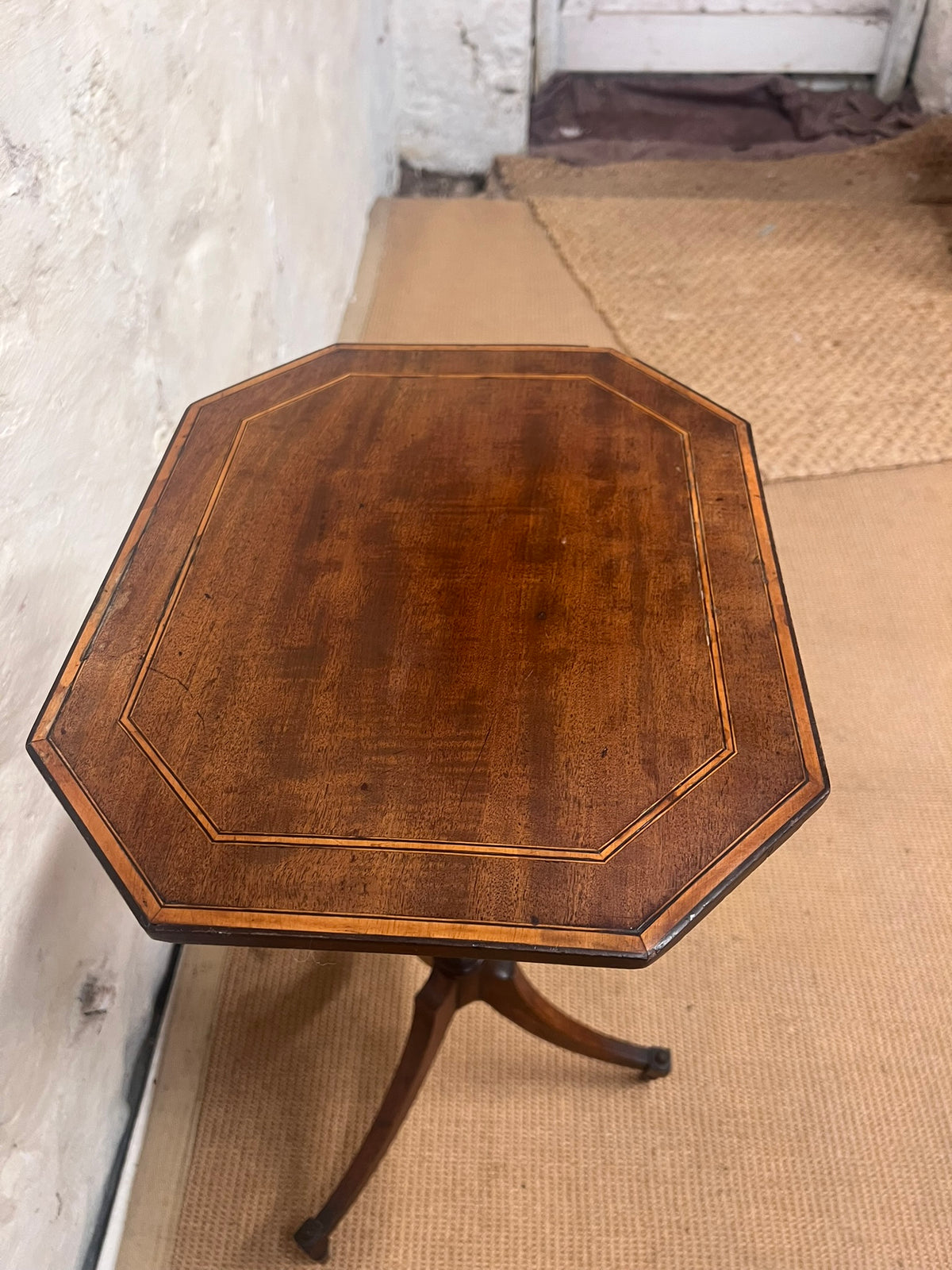 Scottish Inlaid Mahogany Pedestal Table  RM 336