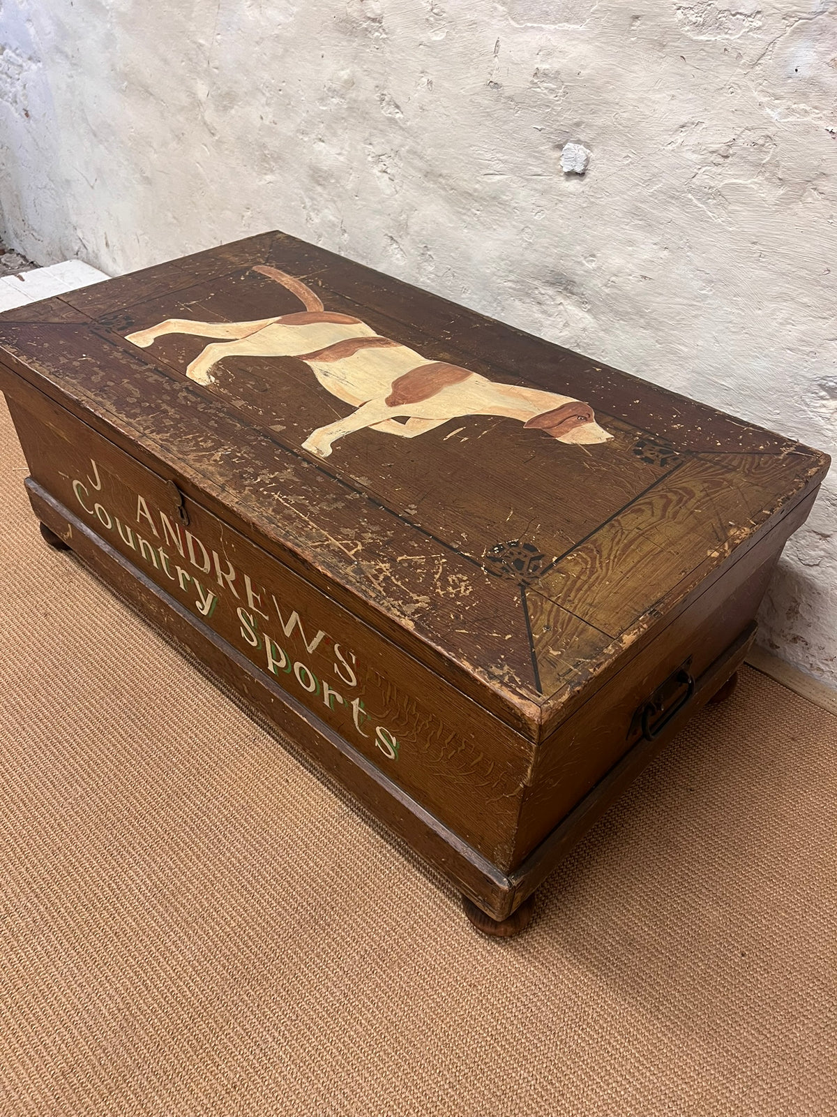 Antique Pine Trunk / Coffee table RM 339