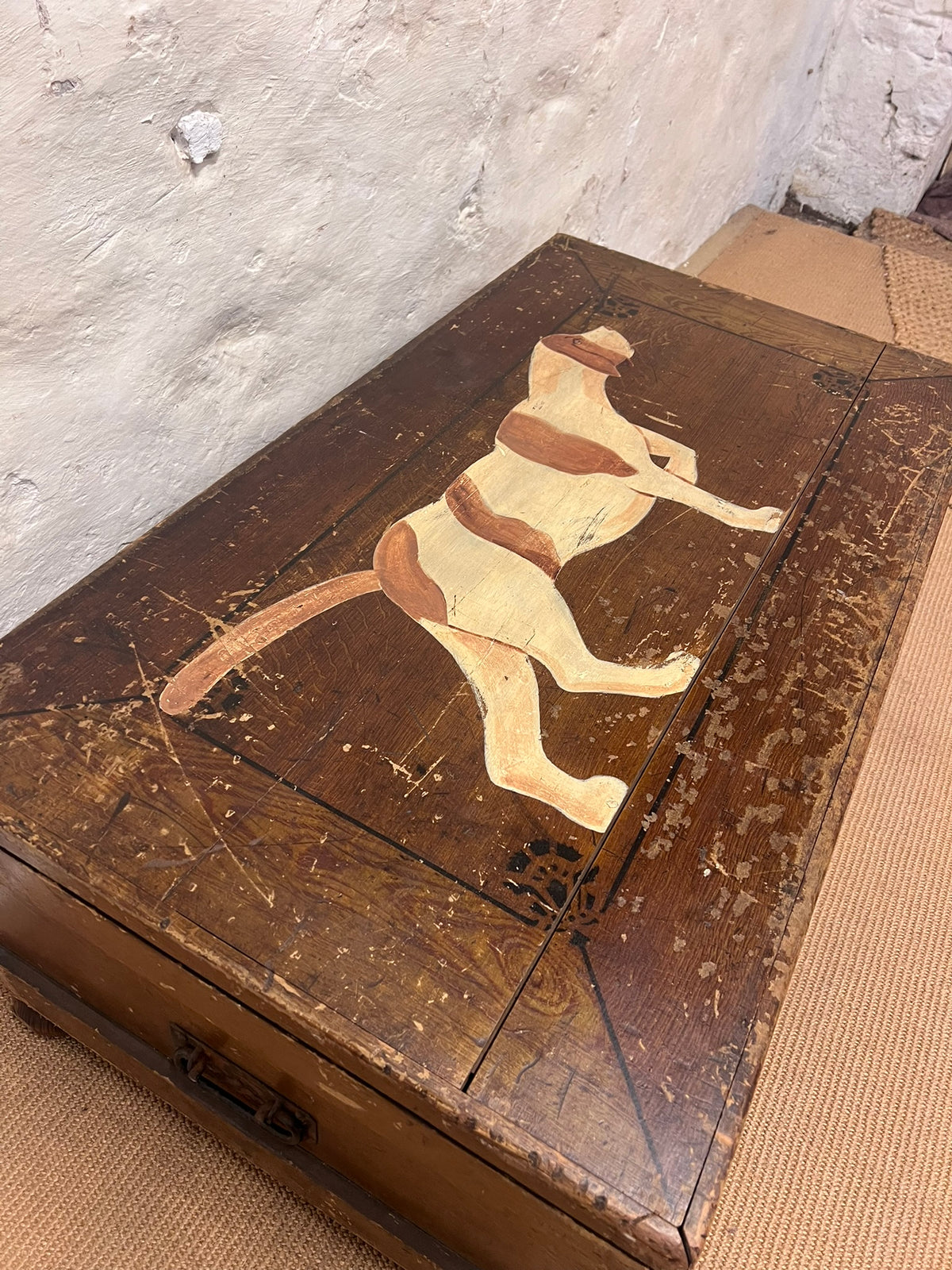 Antique Pine Trunk / Coffee table RM 339