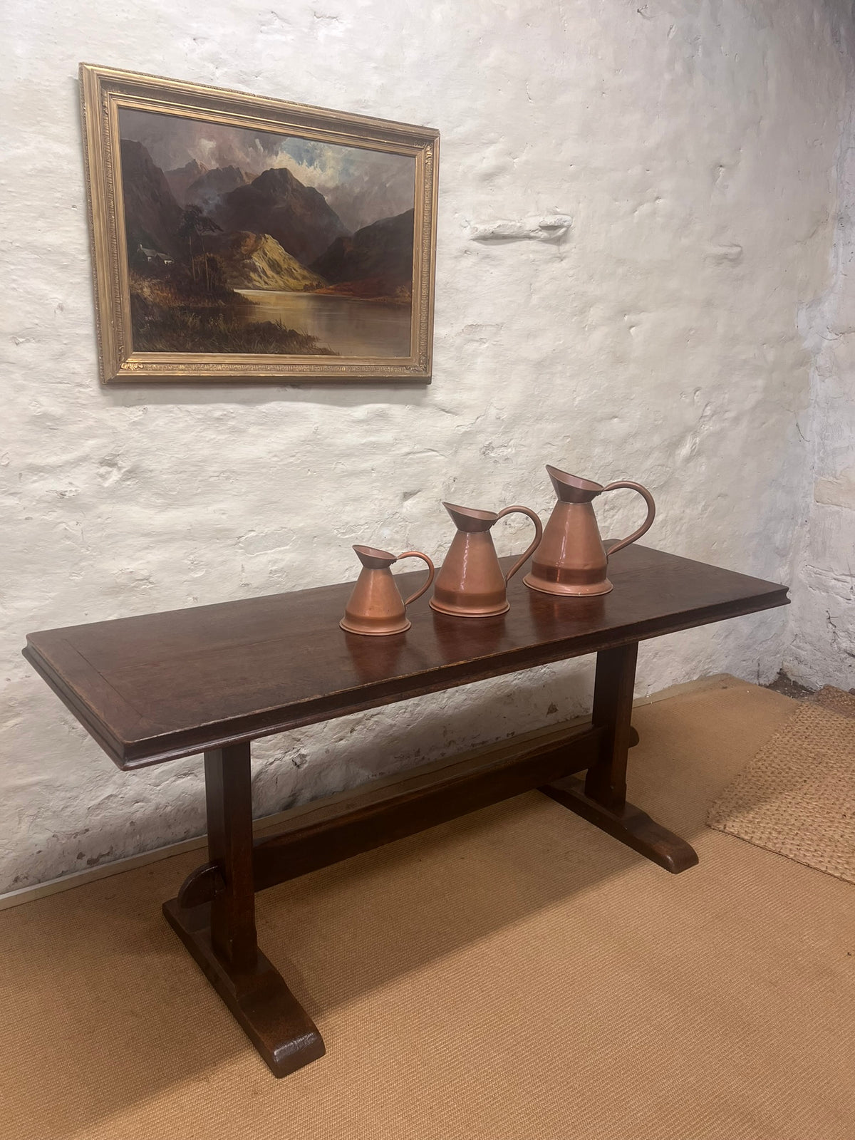 English Antique Oak Tavern Table RM 342