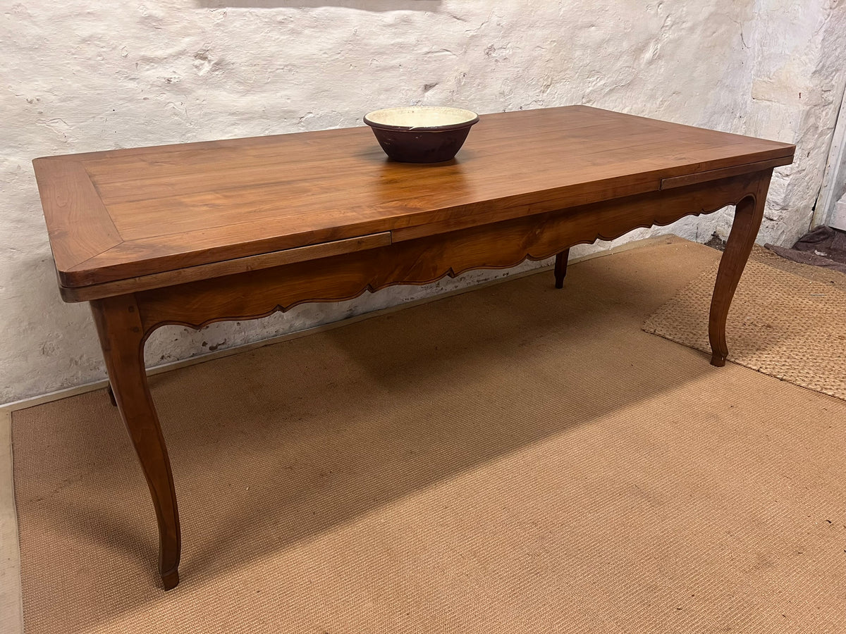 French Antique Cherry Draw Leaf Table RM 345