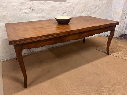 French Antique Cherry Draw Leaf Table RM 345