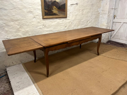 French Antique Cherry Draw Leaf Table RM 345