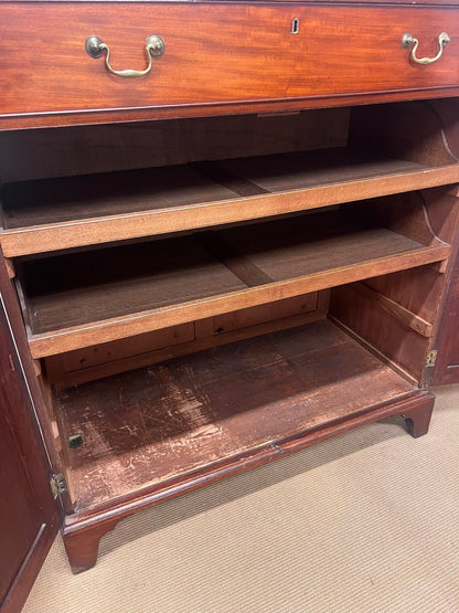 Scottish Antique Mahogany Gentleman's Linen Press Rm 346