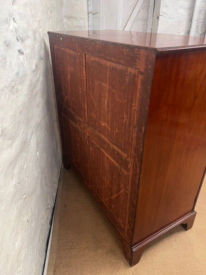 Scottish Antique Mahogany Gentleman's Linen Press Rm 346