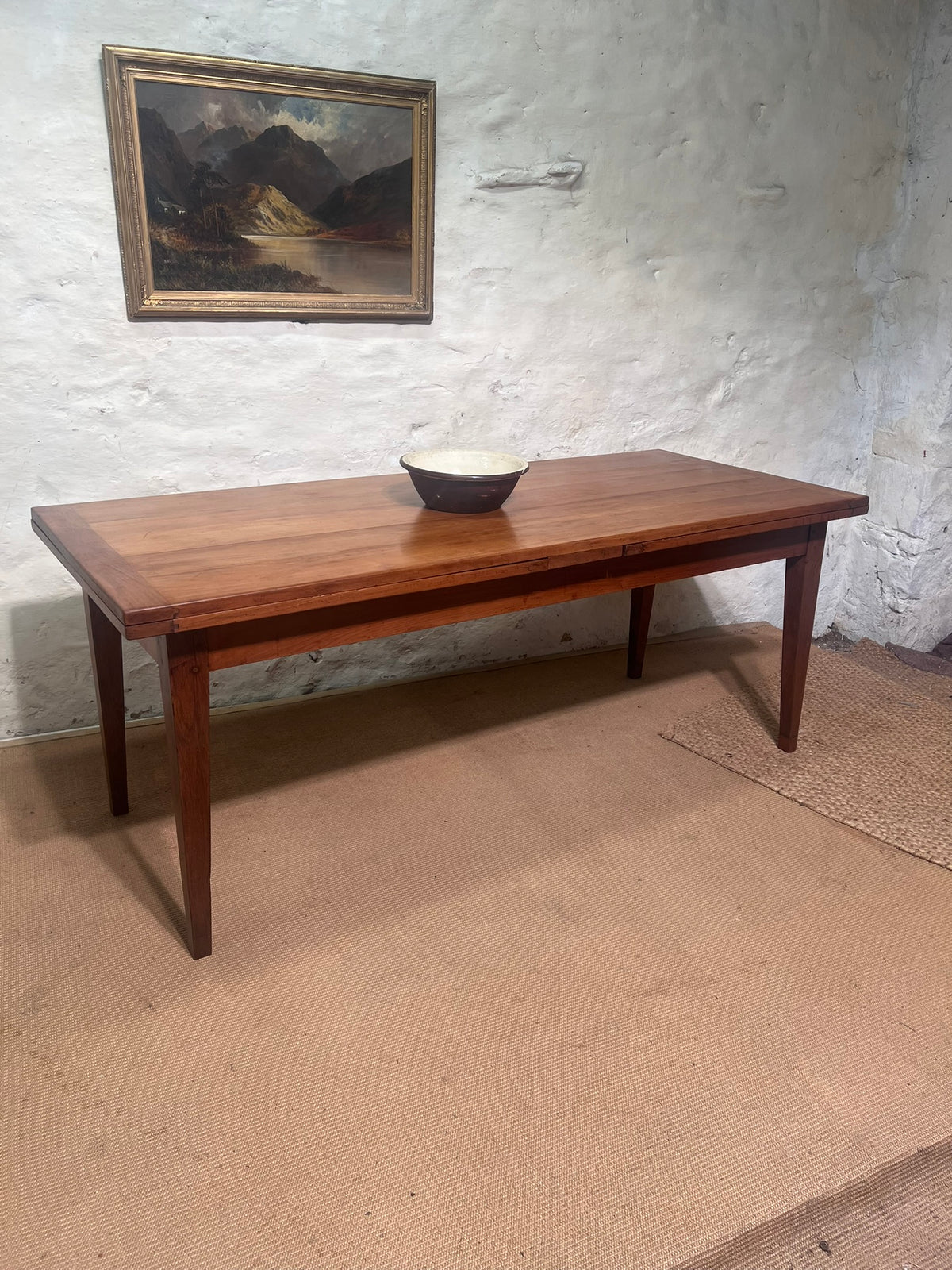 French Antique Cherry Draw Leaf Table  RM 367