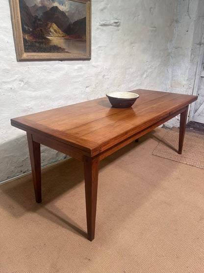 French Antique Cherry Draw Leaf Table  RM 367