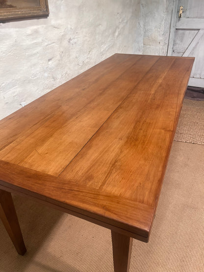 French Antique Cherry Draw Leaf Table  RM 367
