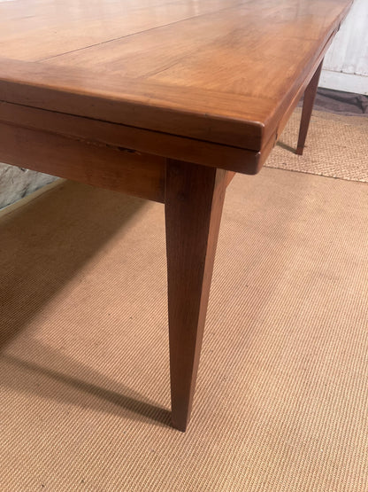 French Antique Cherry Draw Leaf Table  RM 367