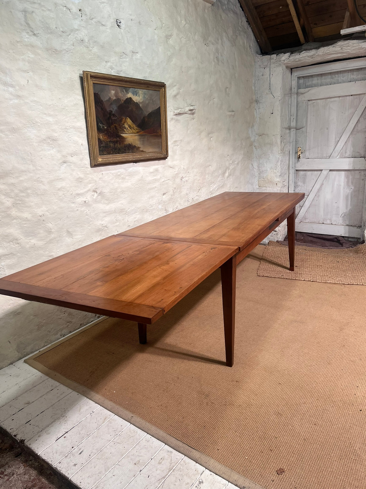 French Antique Cherry Draw Leaf Table  RM 367