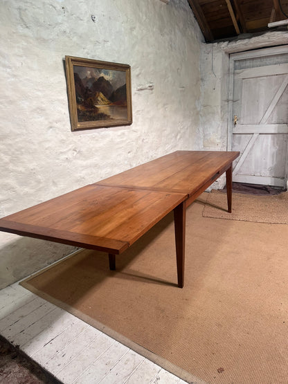French Antique Cherry Draw Leaf Table  RM 367