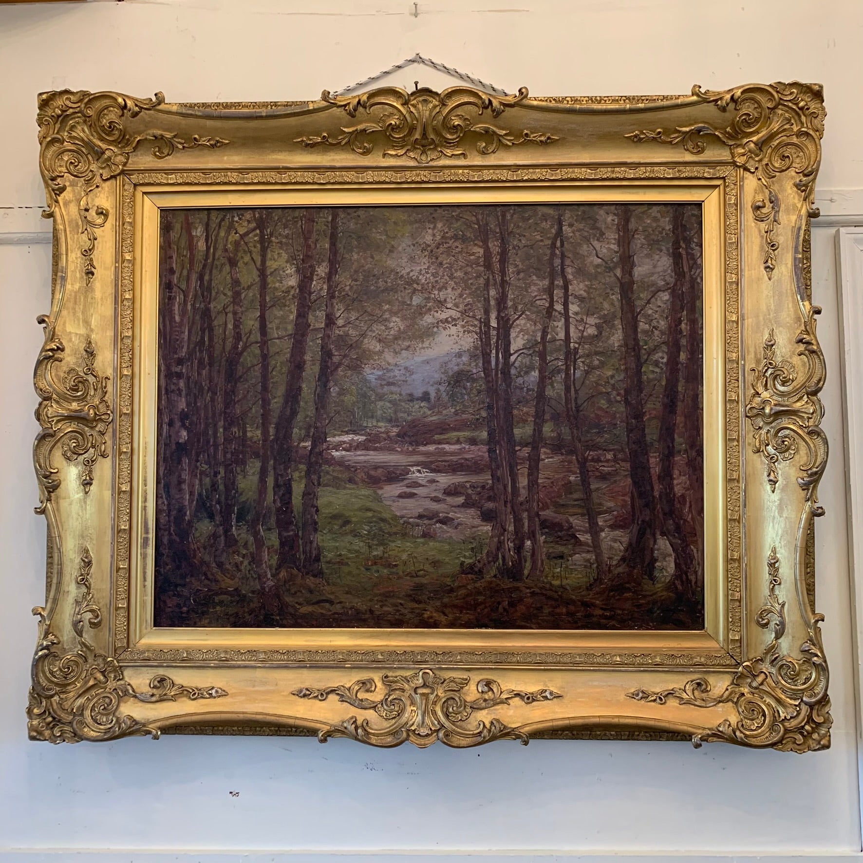 Oil Painting by Alexander Brownlee Docherty 1862-1940 – Red Schoolhouse ...