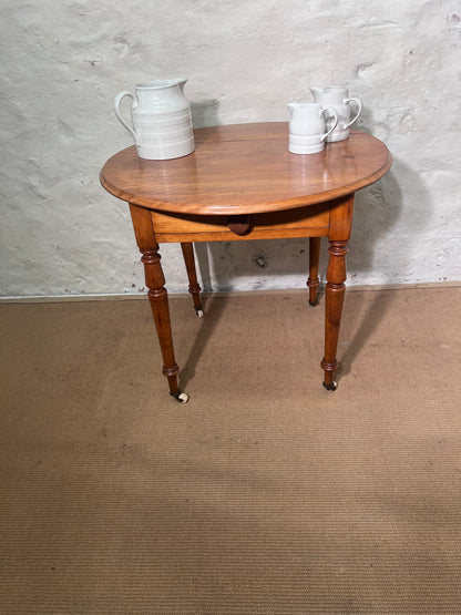 Round Satin Walnut Table circa 1880