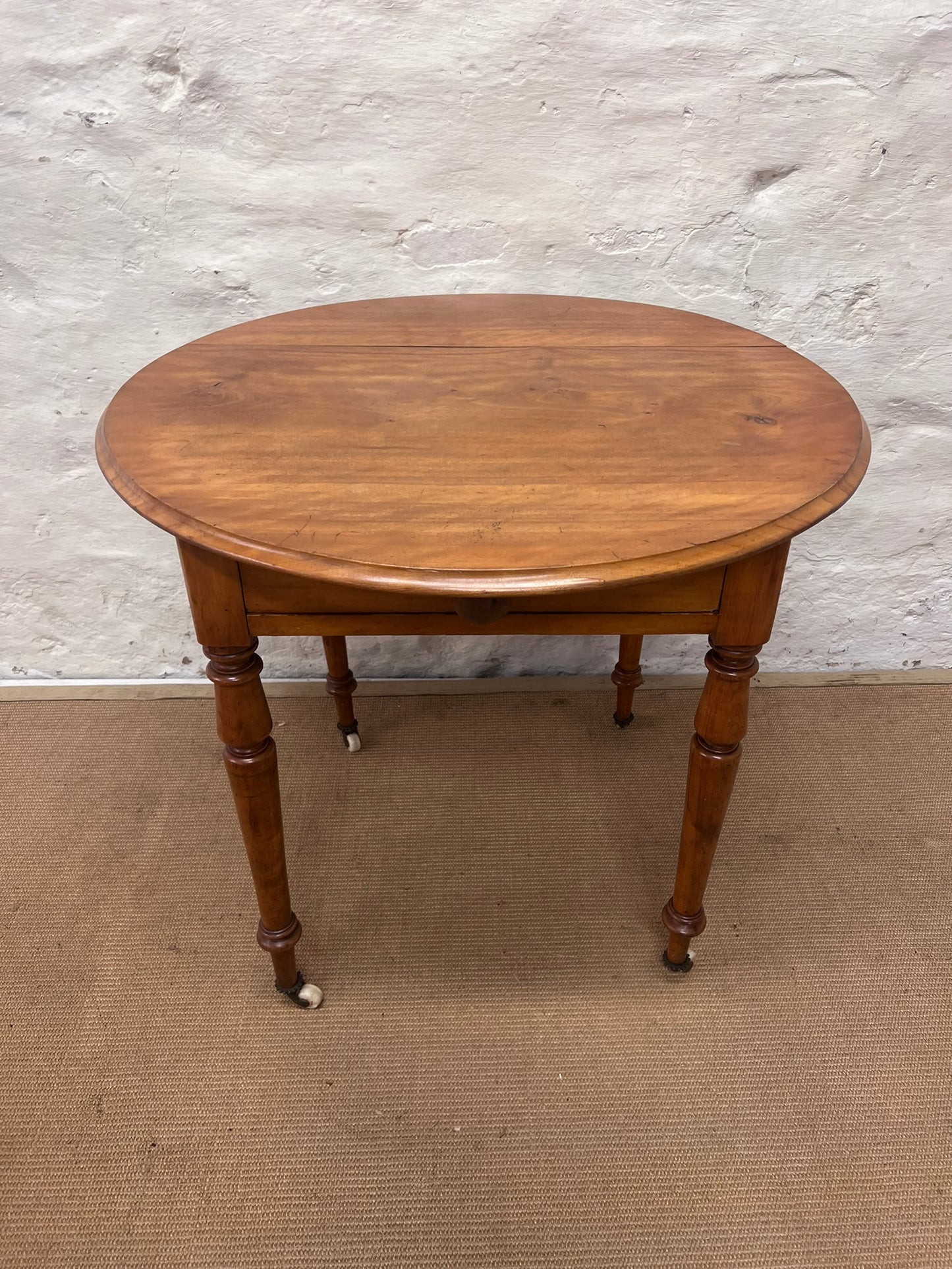 Round Satin Walnut Table circa 1880